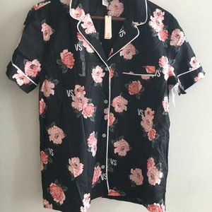 Victoria Secret button up floral  pajama top
